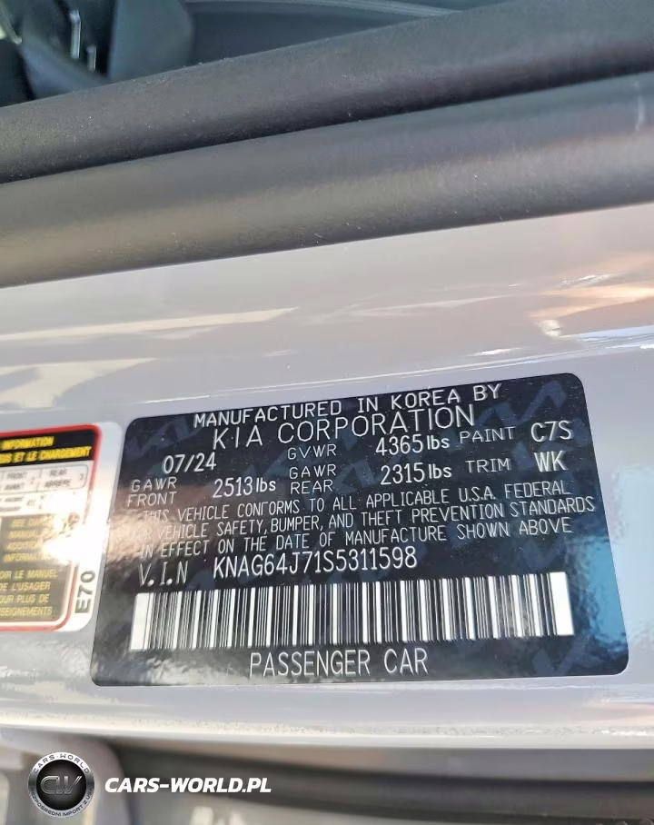 2025 Kia K5 Gt Line VIN:KNAG64J71S5311598 - 12