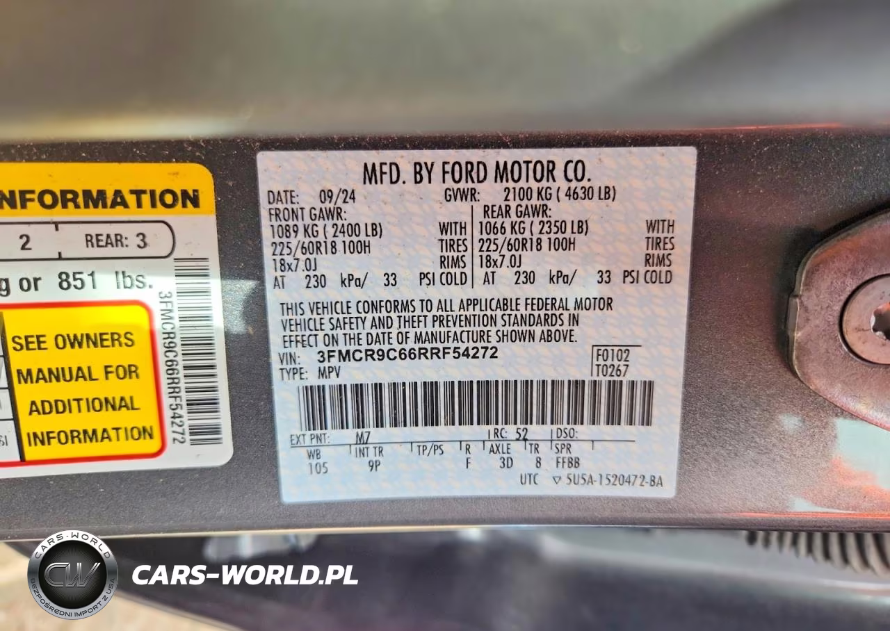 2024 Ford Bronco Sport Outer Banks VIN:3FMCR9C66RRF54272 - 13