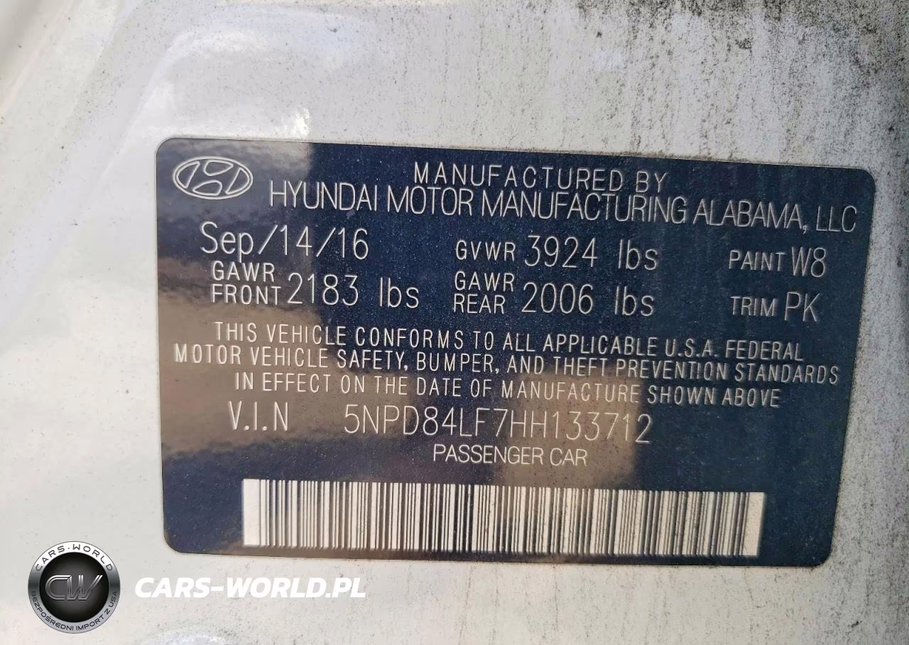 2017 Hyundai Elantra Se VIN:5NPD84LF7HH133712 - 12