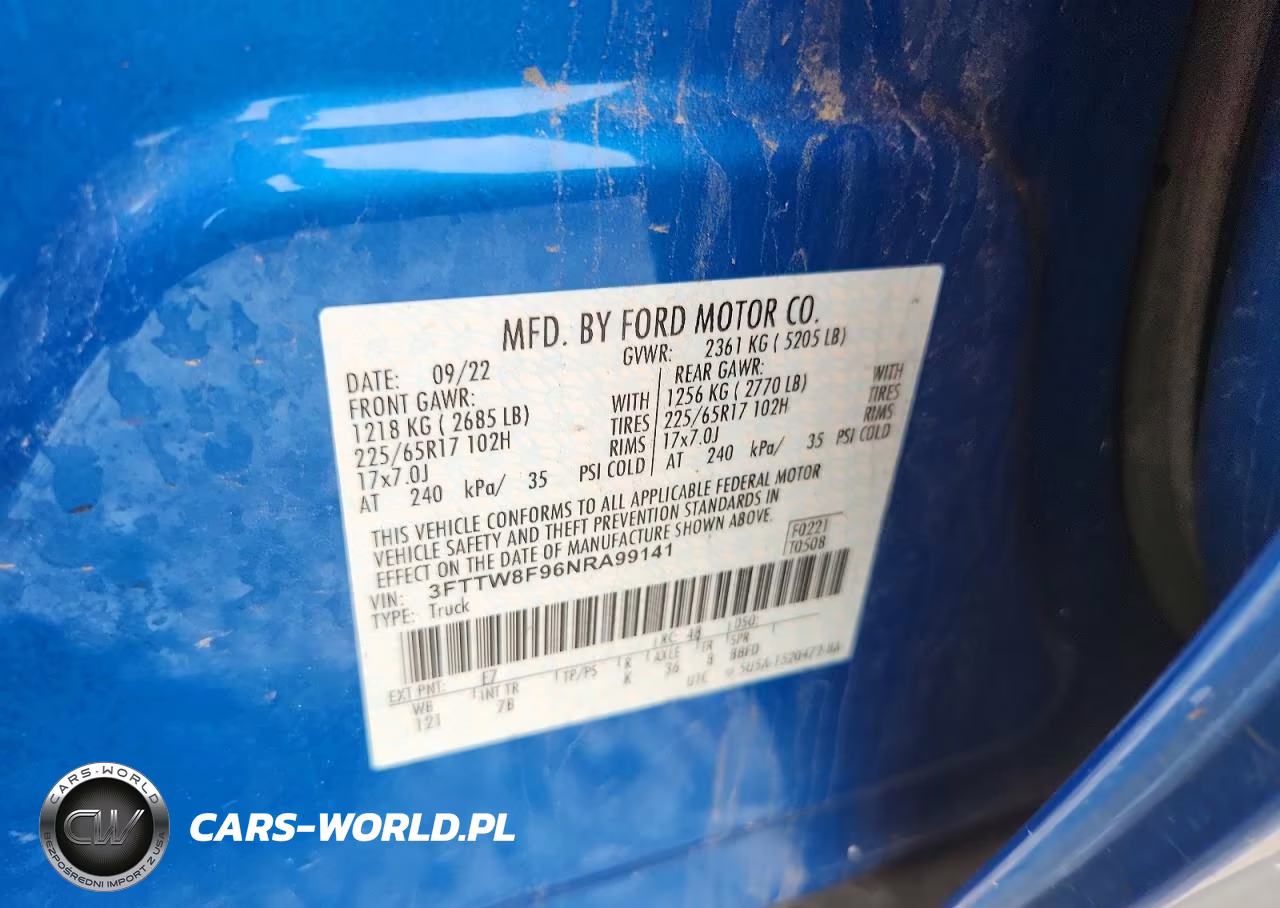 2022 Ford Maverick Xl VIN:3FTTW8F96NRA99141 - 12