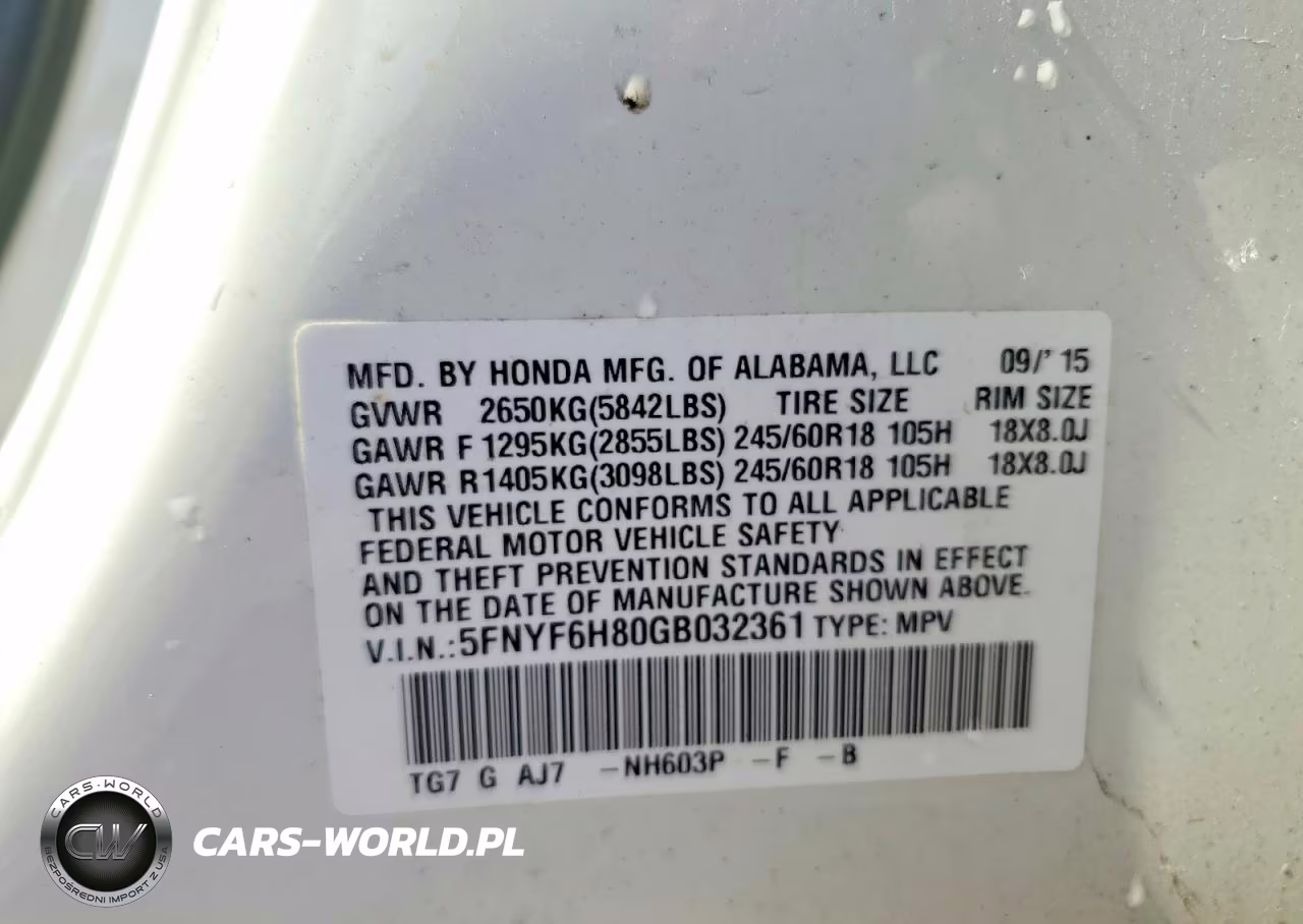 2016 Honda Pilot Exl VIN:5FNYF6H80GB032361 - 13