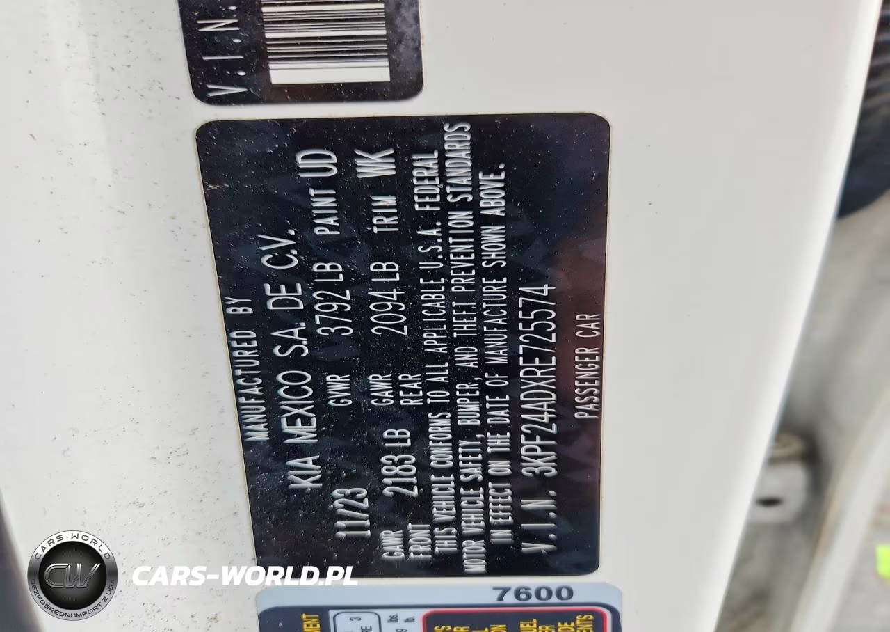 2024 Kia Forte Lx VIN:3KPF24ADXRE725574 - 12