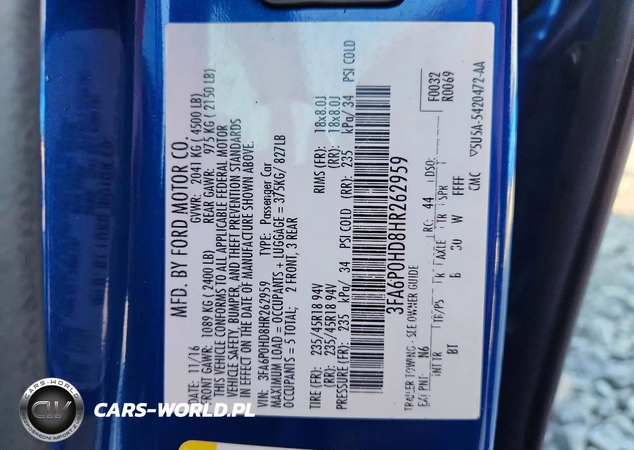2017 Ford Fusion Se VIN:3FA6P0HD8HR262959 - 12