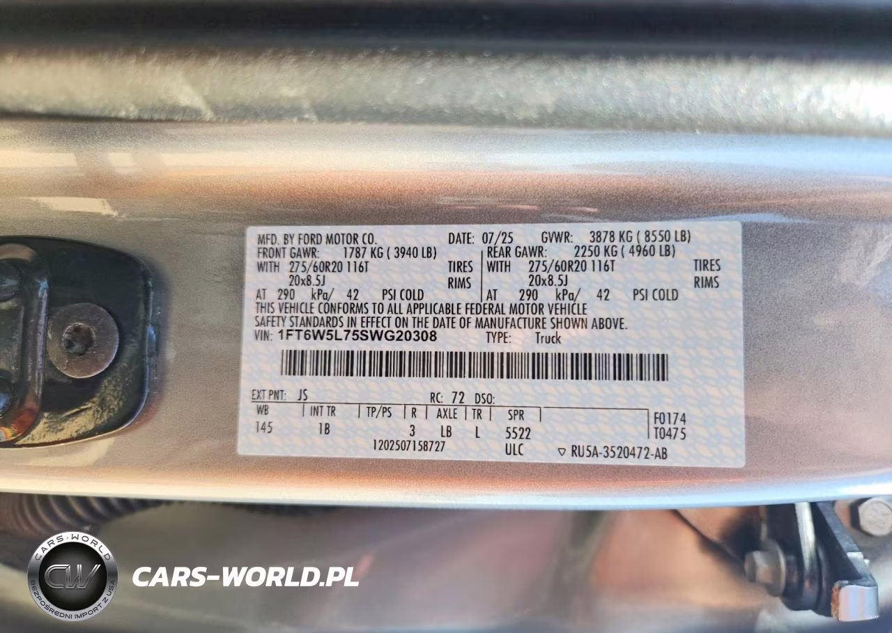 2025 Ford F150 Lightning Lariat VIN:1FT6W5L75SWG20308 - 13