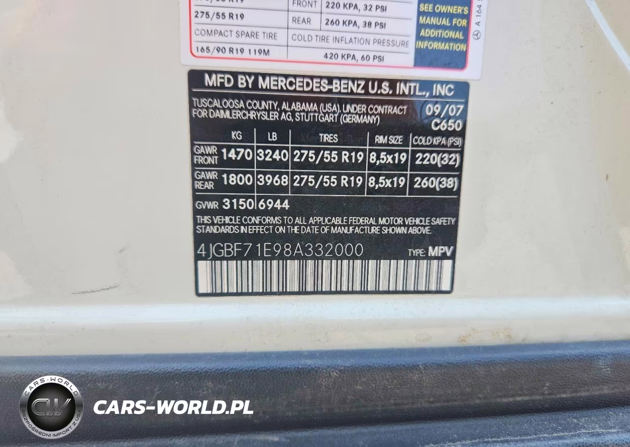 2008 Mercedes-Benz Gl 450 4Matic VIN:4JGBF71E98A332000 - 12