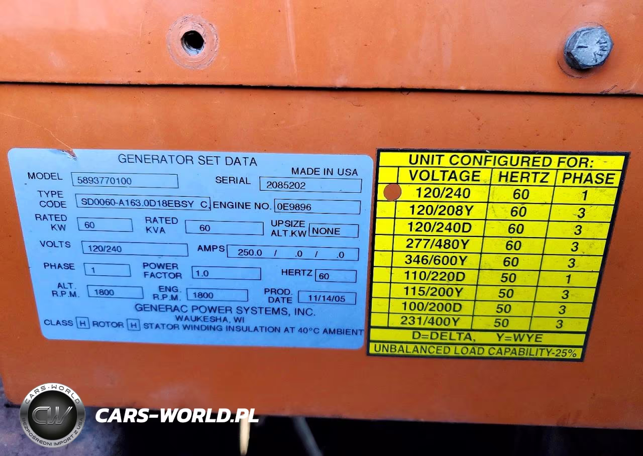 2005 Generac Standby Genset - Generator Set VIN:14DBC112X5C000957 - 6