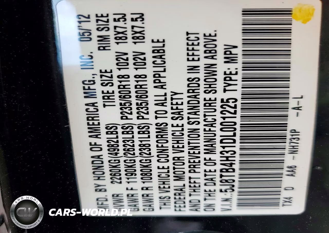 2013 Acura Rdx VIN:5J8TB4H31DL001225 - 14