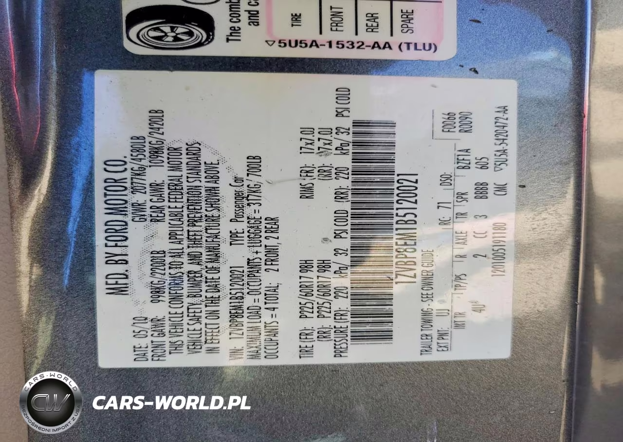 2011 Ford Mustang VIN:1ZVBP8EM1B5120021 - 12