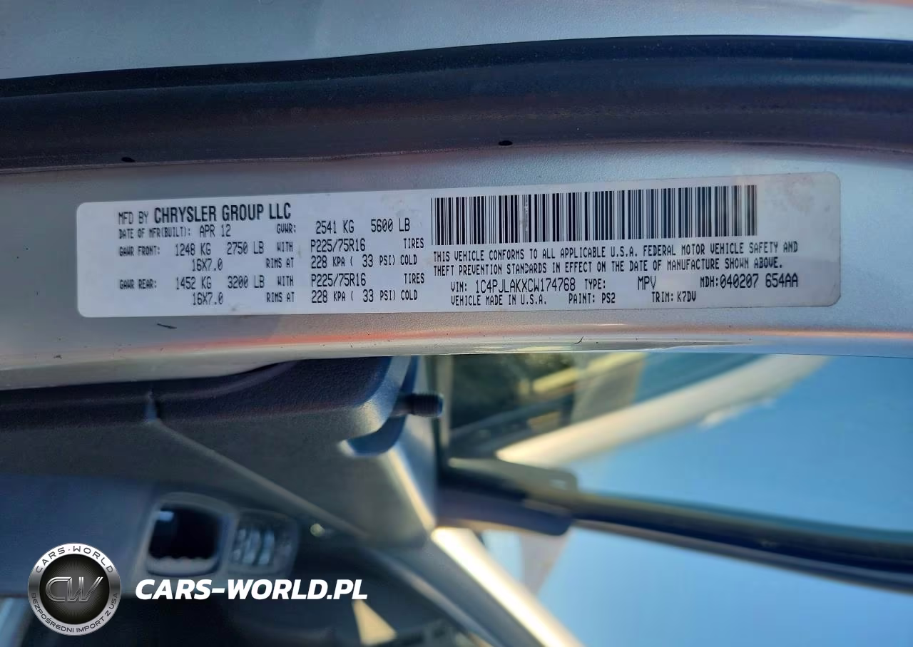2012 Jeep Liberty Sport VIN:1C4PJLAKXCW174768 - 12