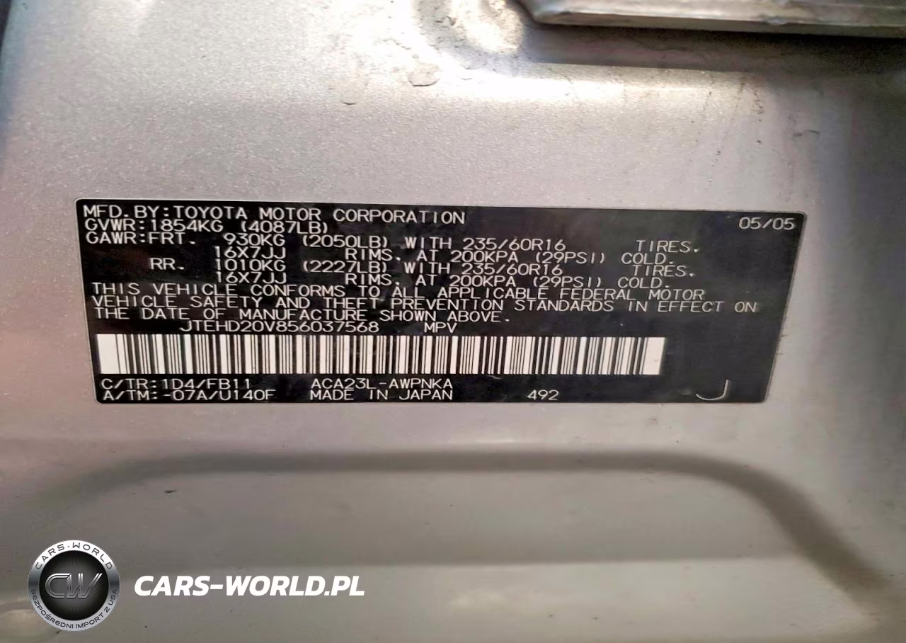 2005 Toyota Rav4 Base VIN:JTEHD20V856037568 - 13
