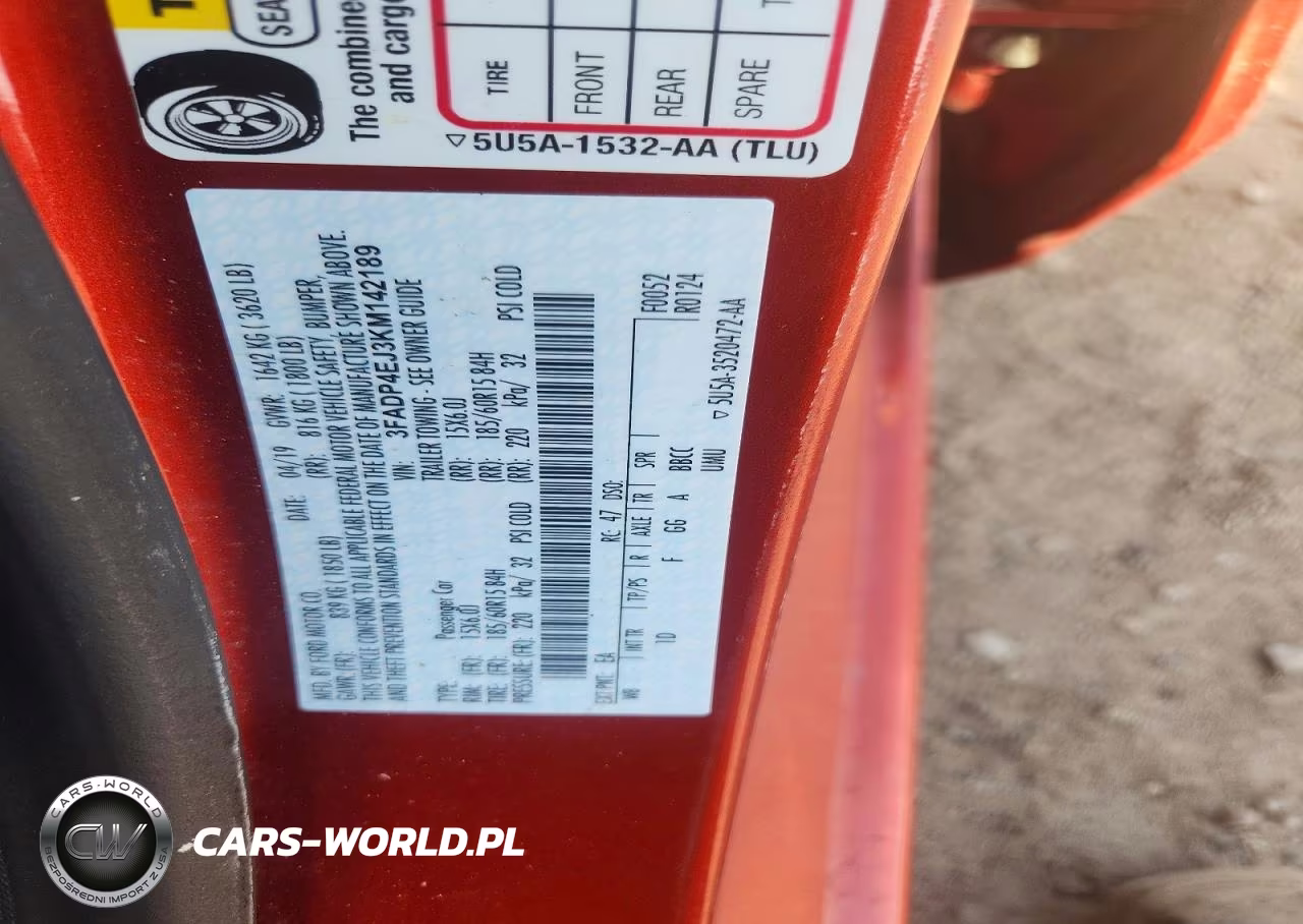 2019 Ford Fiesta Se VIN:3FADP4EJ3KM142189 - 12