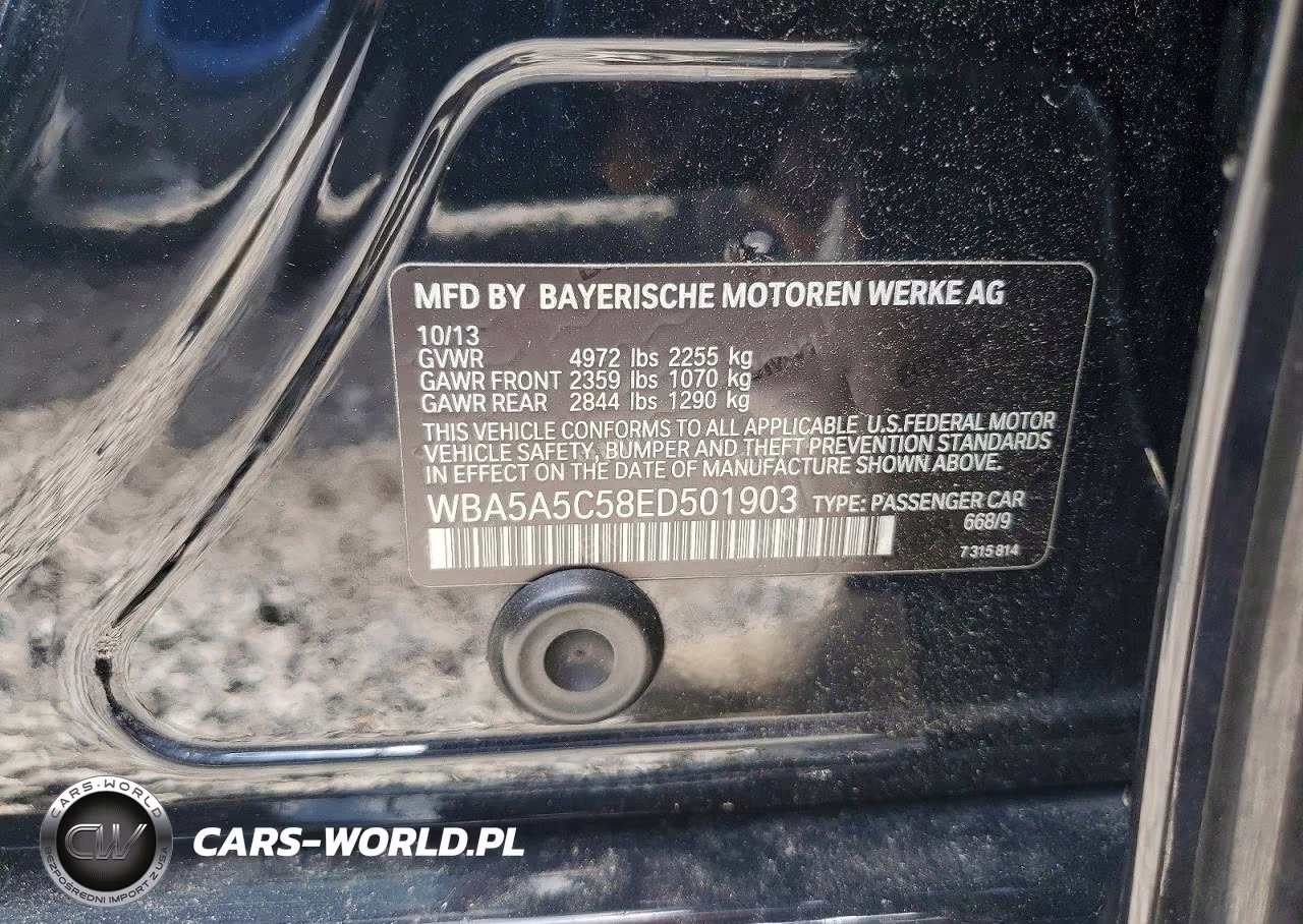 2014 BMW 528 I VIN:WBA5A5C58ED501903 - 12