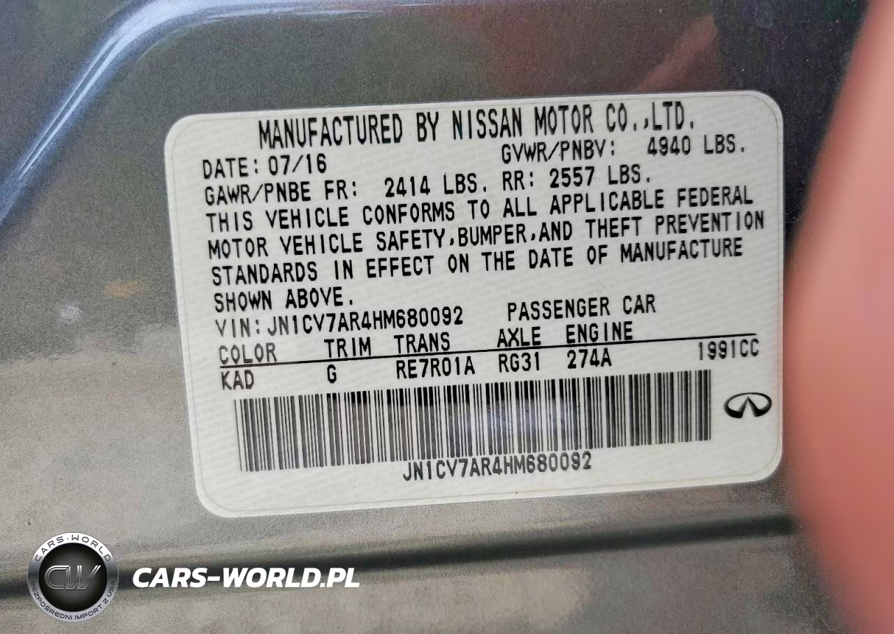 2017 Infiniti Q50 2.0T Sport VIN:JN1CV7AR4HM680092 - 12