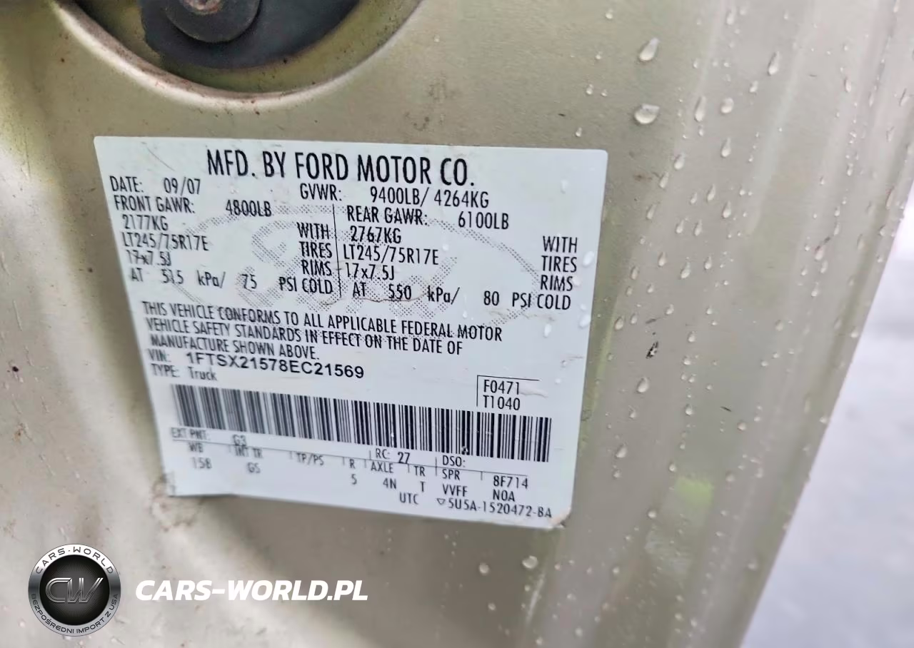 2008 Ford F250 Super Duty VIN:1FTSX21578EC21569 - 12