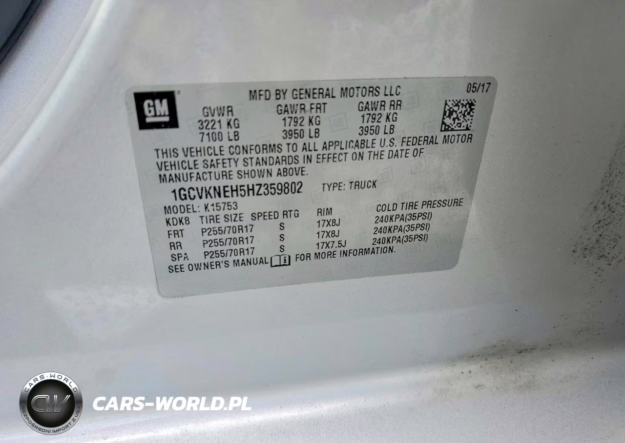 2017 Chevrolet Silverado K1500 VIN:1GCVKNEH5HZ359802 - 12