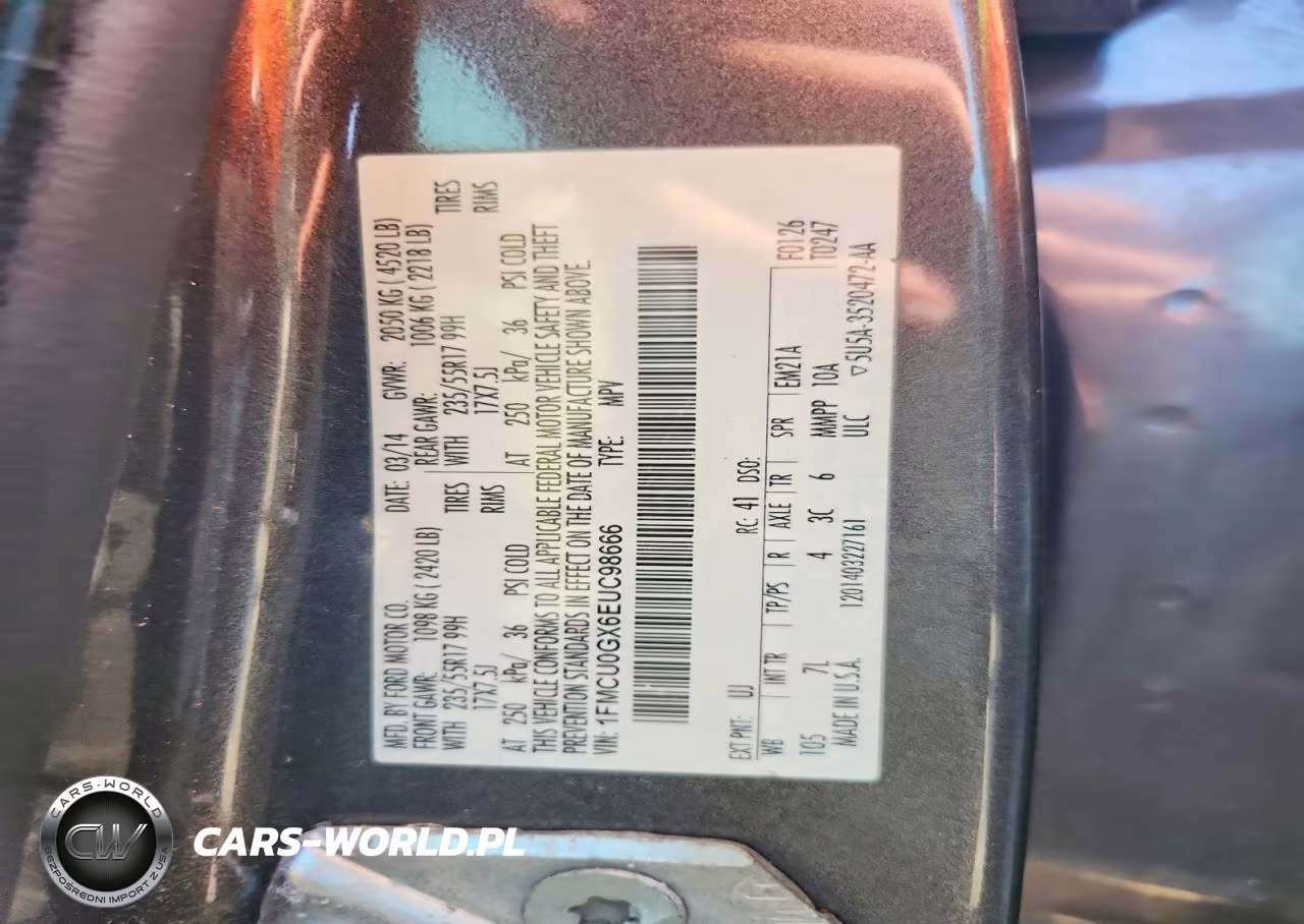 2014 Ford Escape Se VIN:1FMCU0GX6EUC98666 - 14