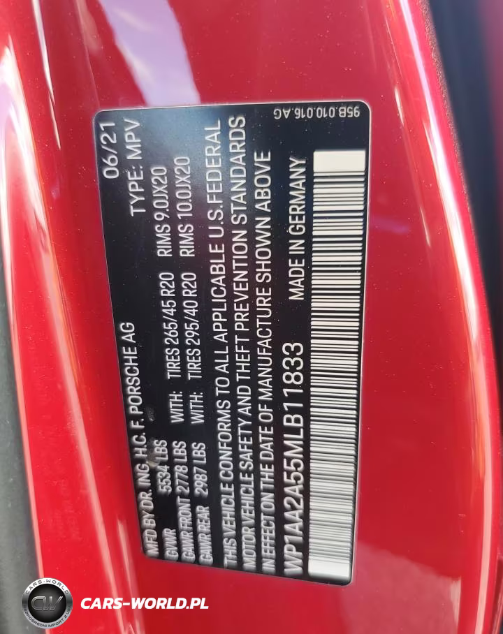 2021 Porsche Macan VIN:WP1AA2A55MLB11833 - 14