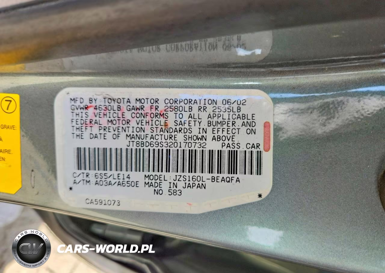 2002 Lexus Gs 300 VIN:JT8BD69S320170732 - 12