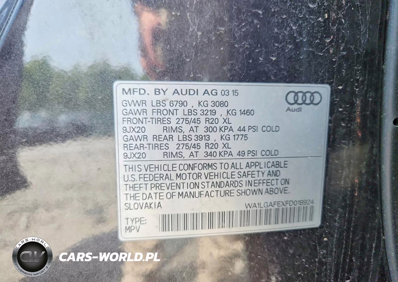 2015 Audi Q7 Premium Plus VIN:WA1LGAFEXFD018924 - 13