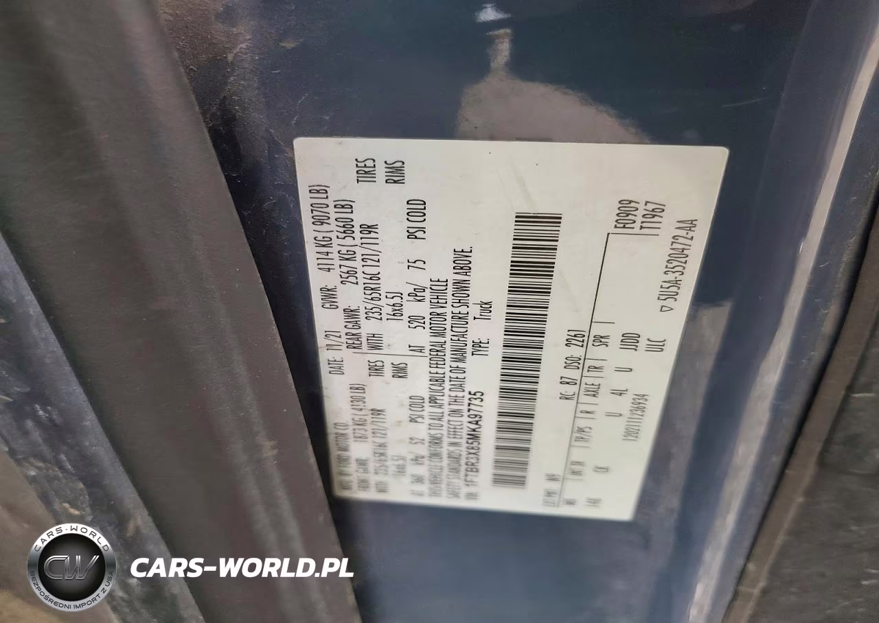 2021 Ford Transit T-250 VIN:1FTBR3X85MKA97735 - 13