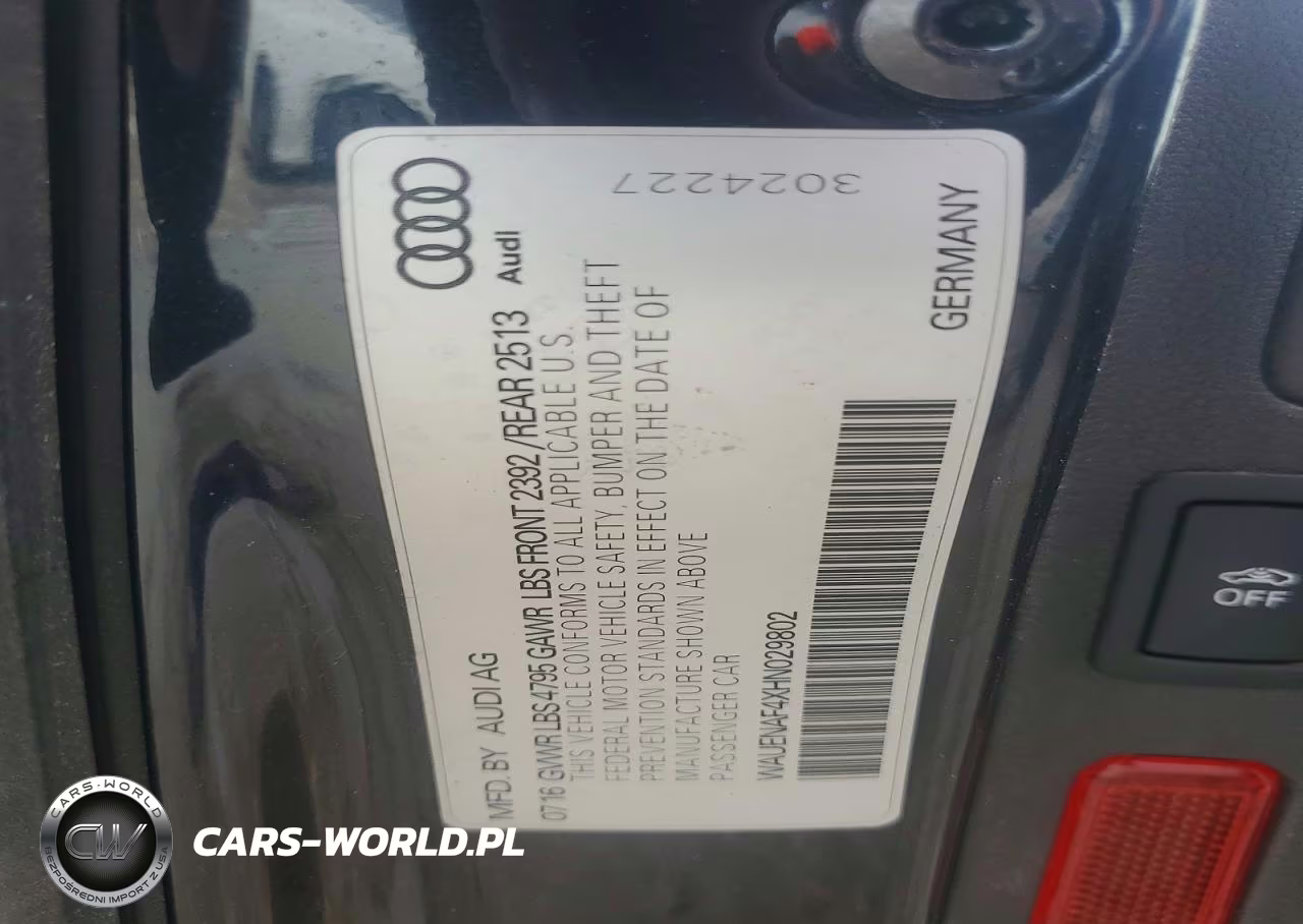 2017 Audi A4 Premium Plus VIN:WAUENAF4XHN029802 - 12