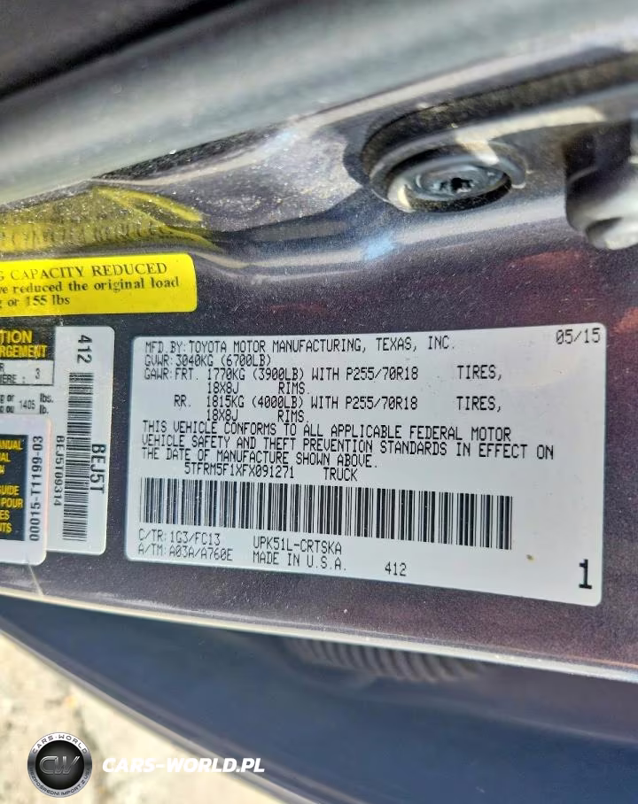 2015 Toyota Tundra VIN:5TFRM5F1XFX091271 - 13