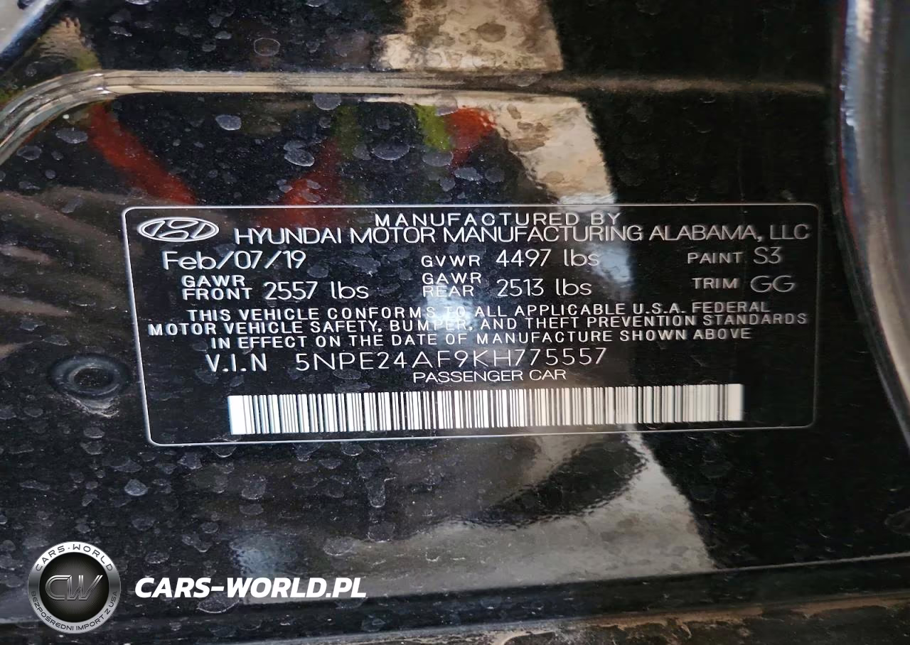 2019 HYUNDAI SONATA SE VIN:5NPE24AF9KH775557 - 12