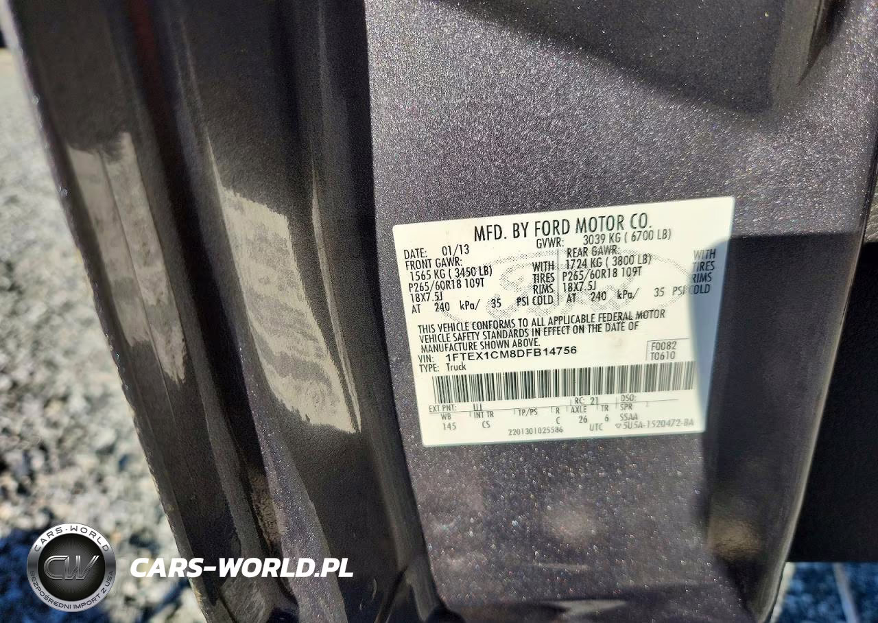 2013 Ford F150 Super Cab VIN:1FTEX1CM8DFB14756 - 12