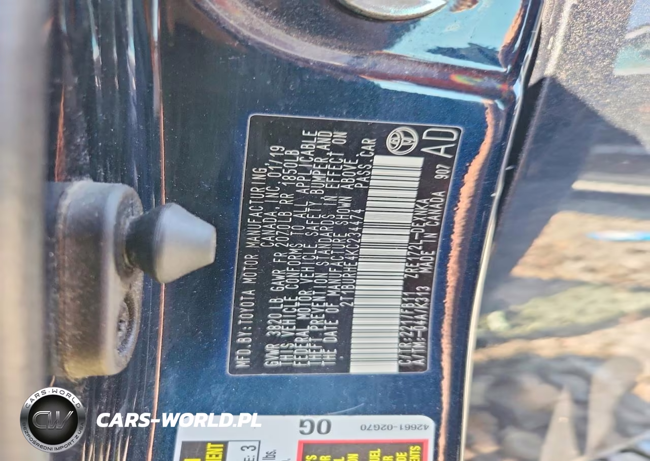 2019 Toyota Corolla Le VIN:2T1BURHE4KC234474 - 13