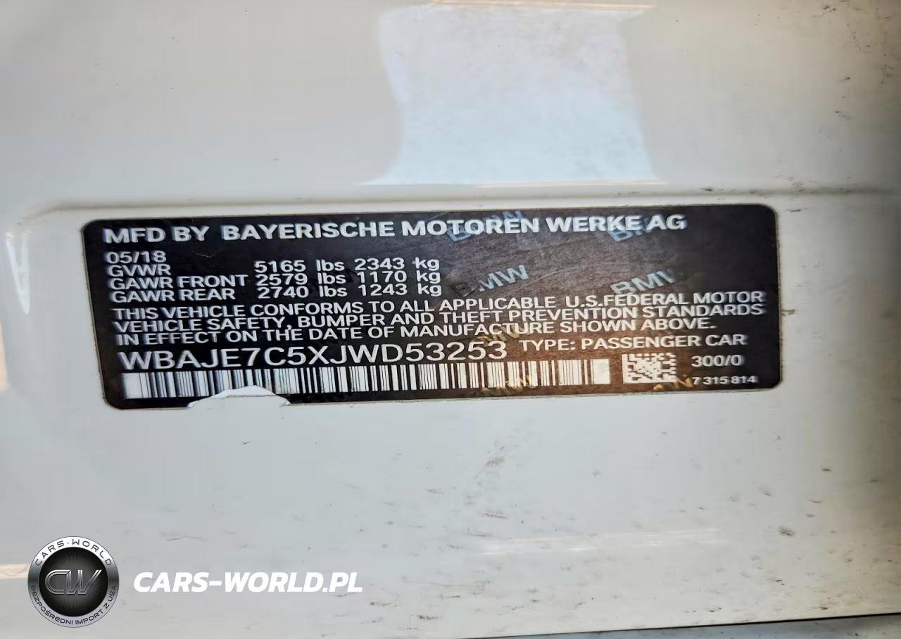 2018 BMW 540 Xi VIN:WBAJE7C5XJWD53253 - 12