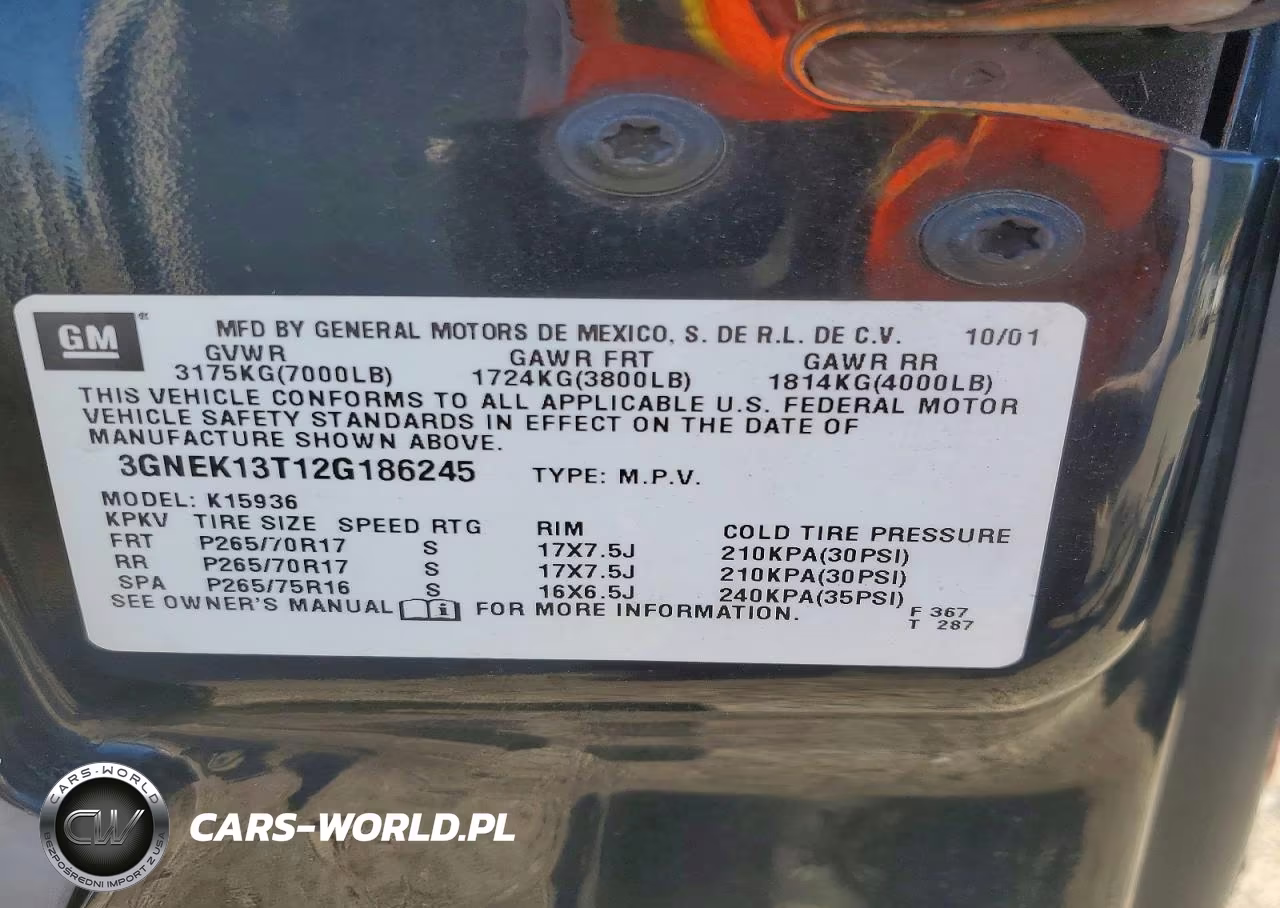 2002 Chevrolet Avalanche K1500 VIN:3GNEK13T12G186245 - 13
