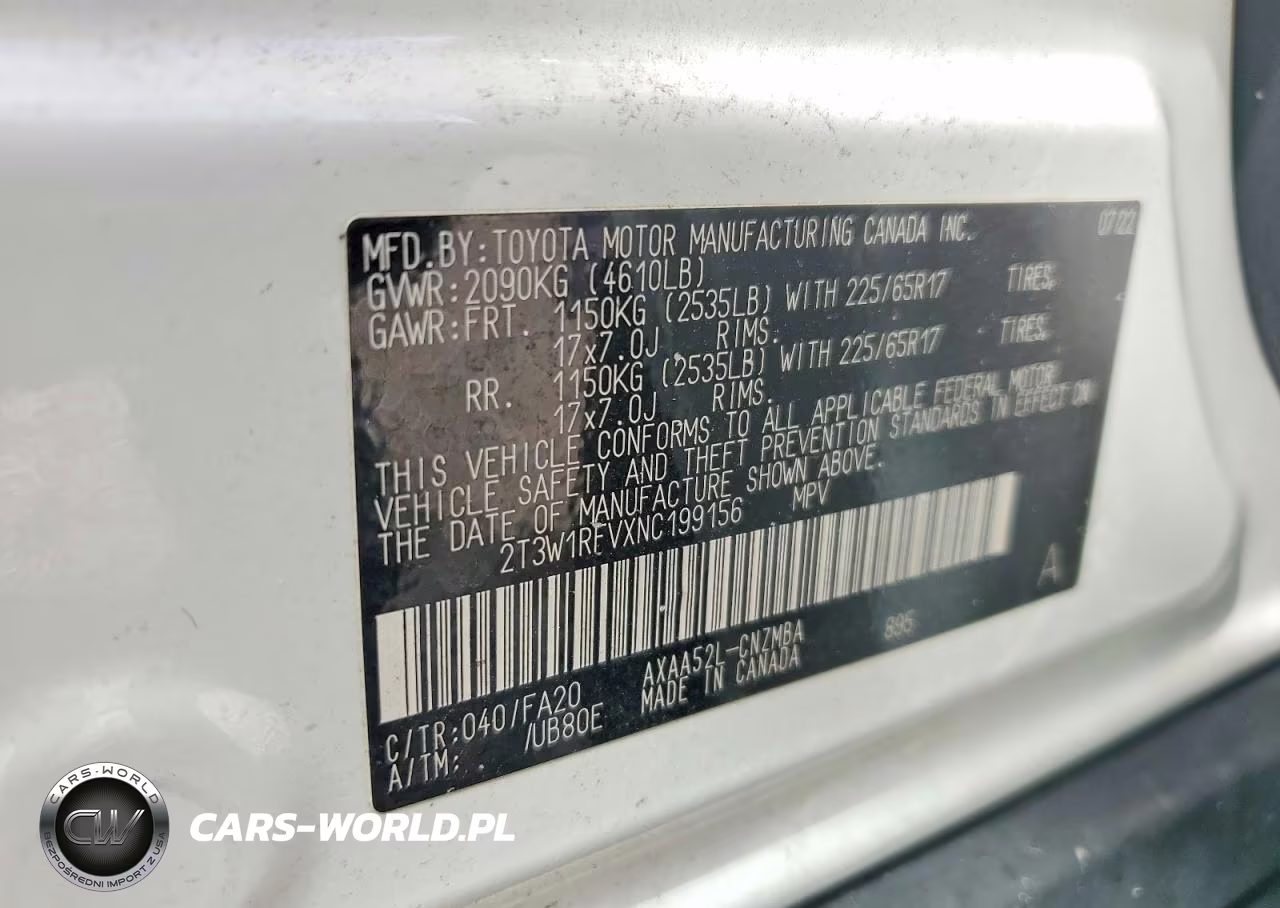 2022 Toyota Rav4 Xle VIN:2T3W1RFVXNC199156 - 12