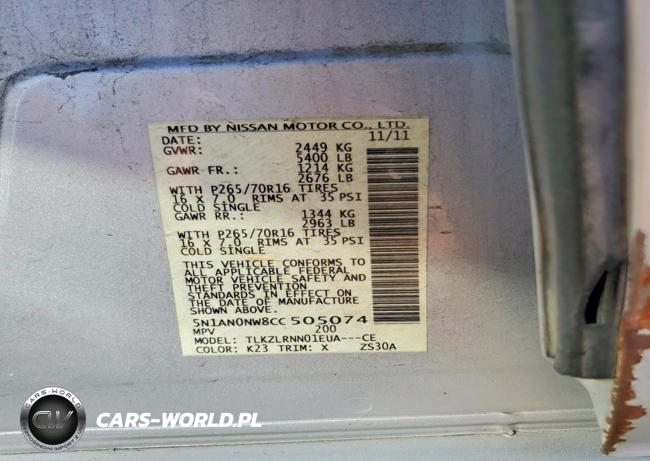 2012 Nissan Xterra X VIN:5N1AN0NW8CC505074 - 13