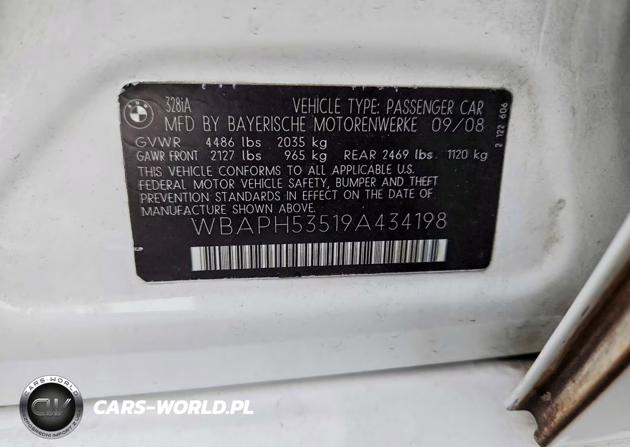 2009 BMW 328 I Sulev VIN:WBAPH53519A434198 - 12
