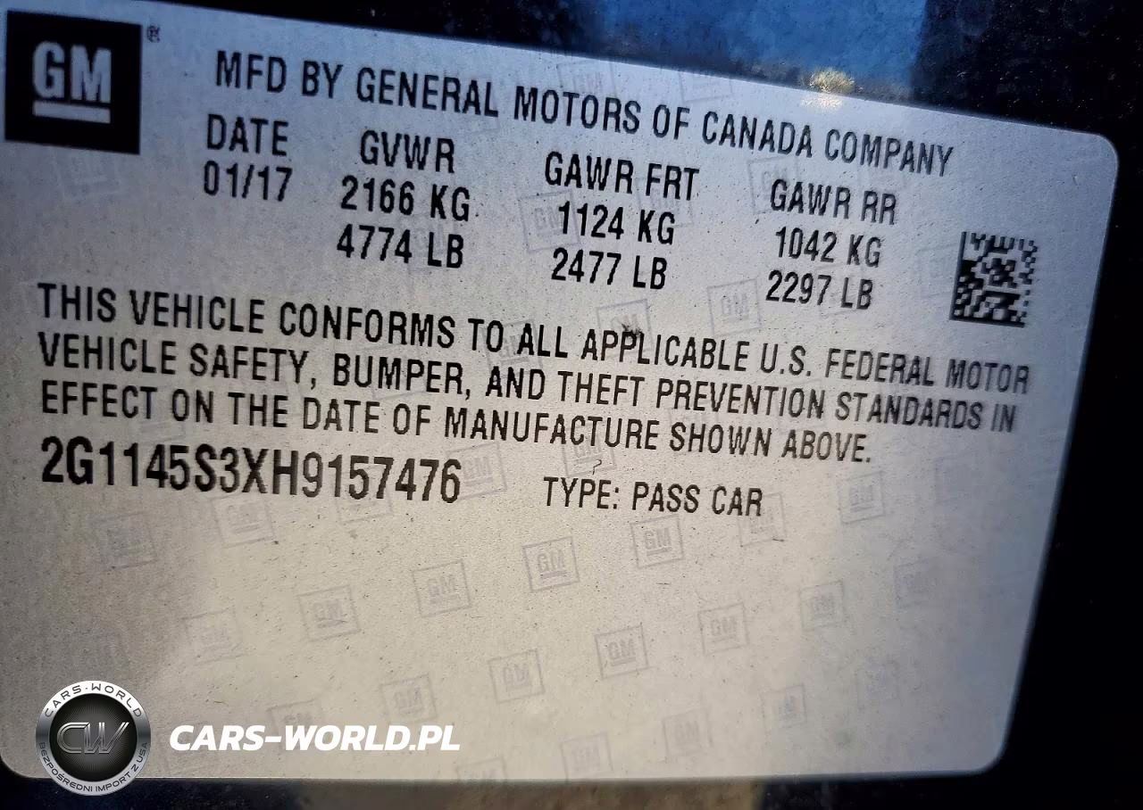 2017 Chevrolet Impala Premier VIN:2G1145S3XH9157476 - 12