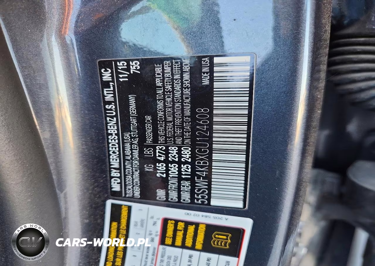 2016 Mercedes-Benz C 300 4Matic VIN:55SWF4KBXGU124608 - 12