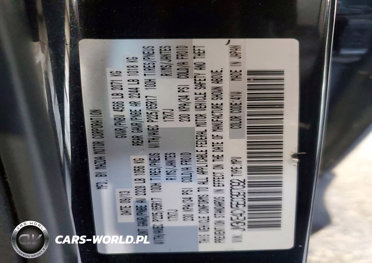 2014 Mazda Cx-5 Touring VIN:JM3KE4CY5E0397092 - 13