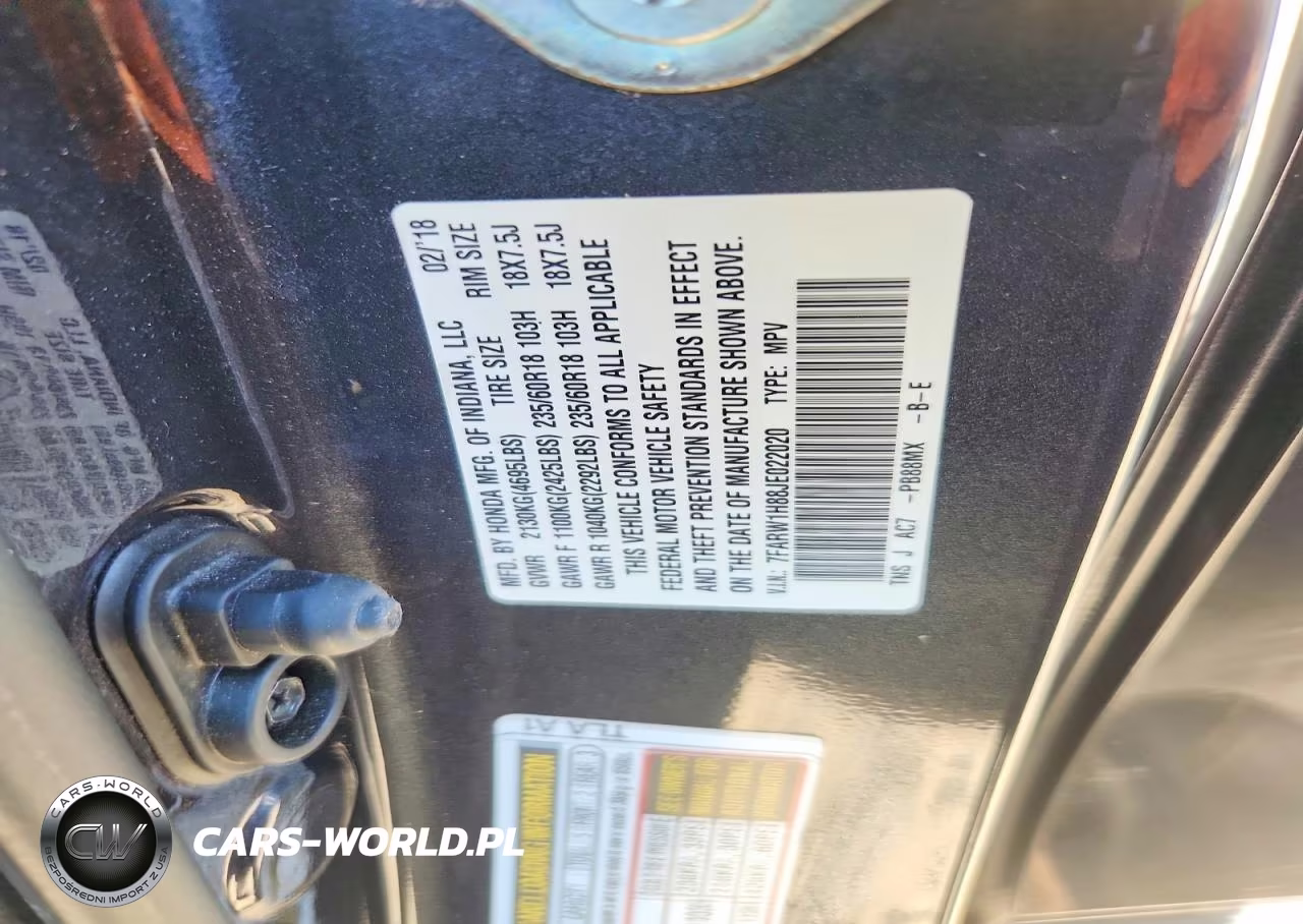 2018 Honda Cr-V Exl VIN:7FARW1H88JE022020 - 13