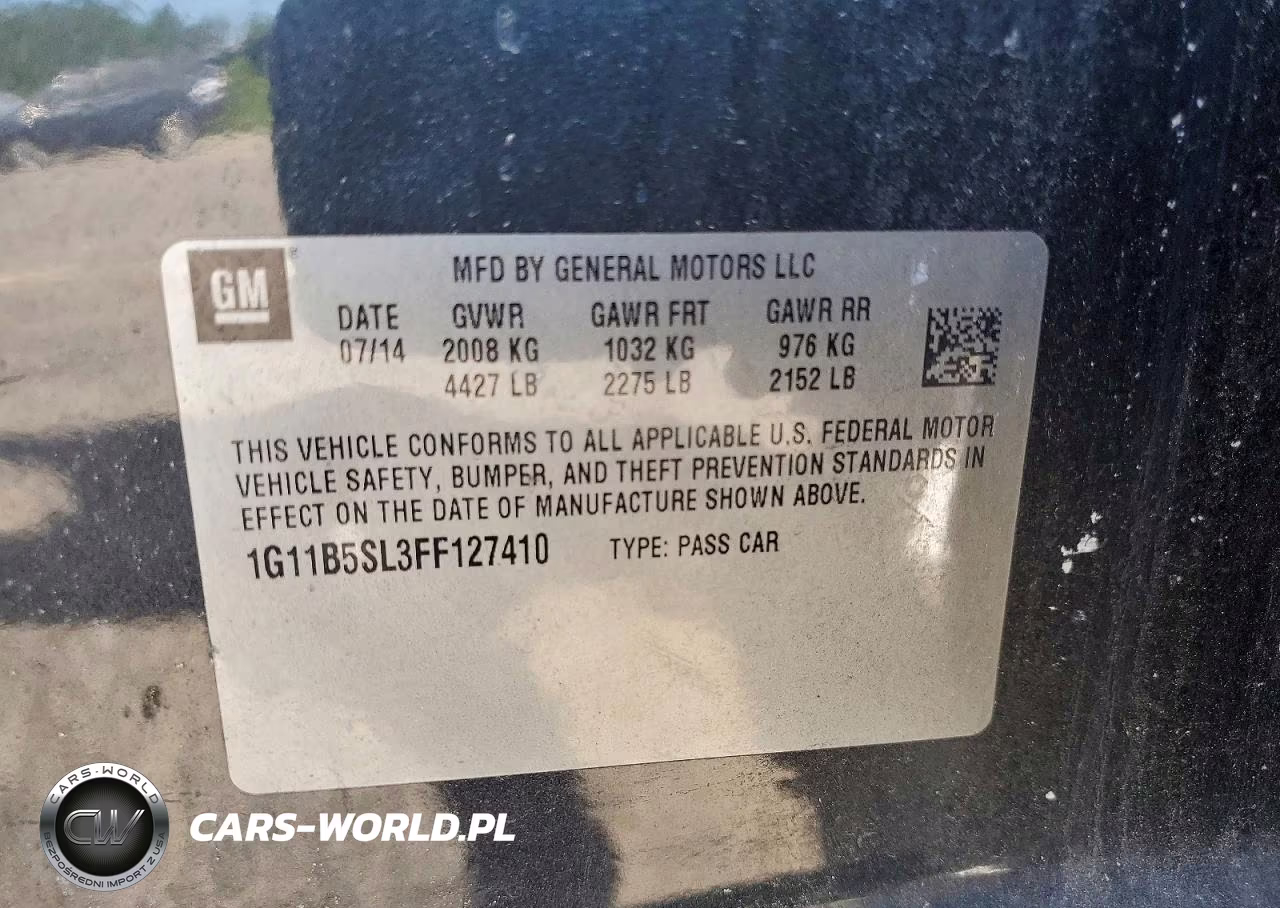 2015 Chevrolet Malibu Ls VIN:1G11B5SL3FF127410 - 12