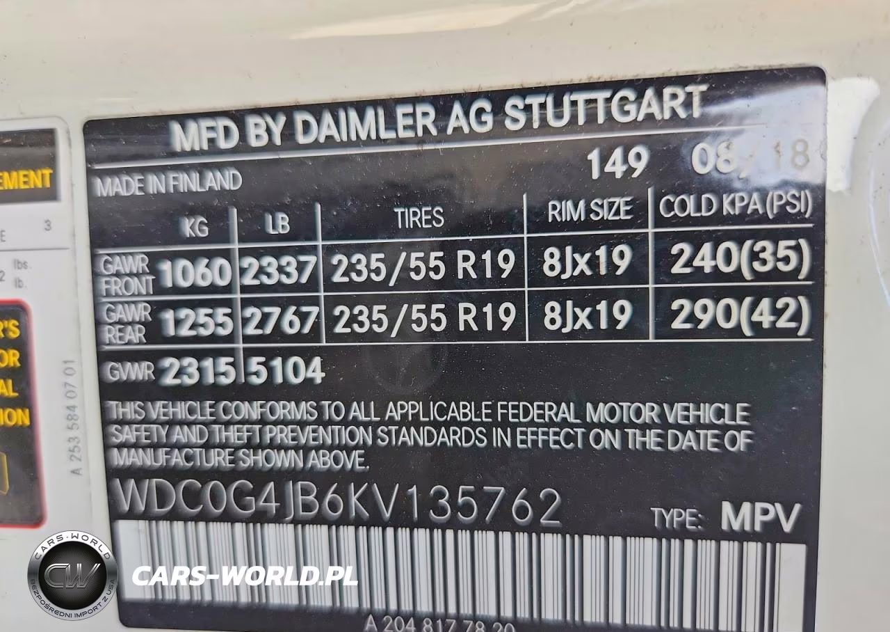 2019 Mercedes-Benz Glc 300 VIN:WDC0G4JB6KV135762 - 13
