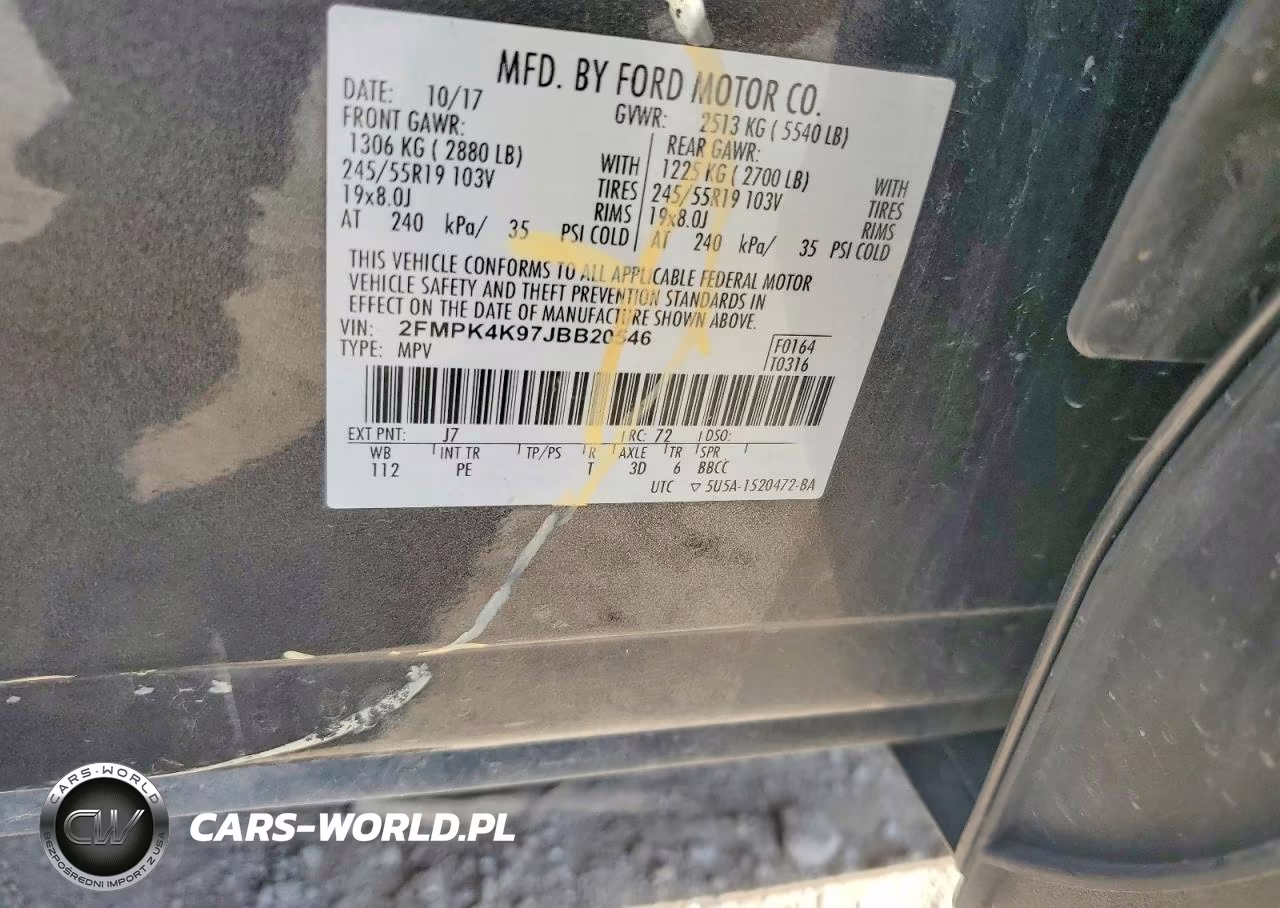 2018 Ford Edge Titanium VIN:2FMPK4K97JBB20546 - 13