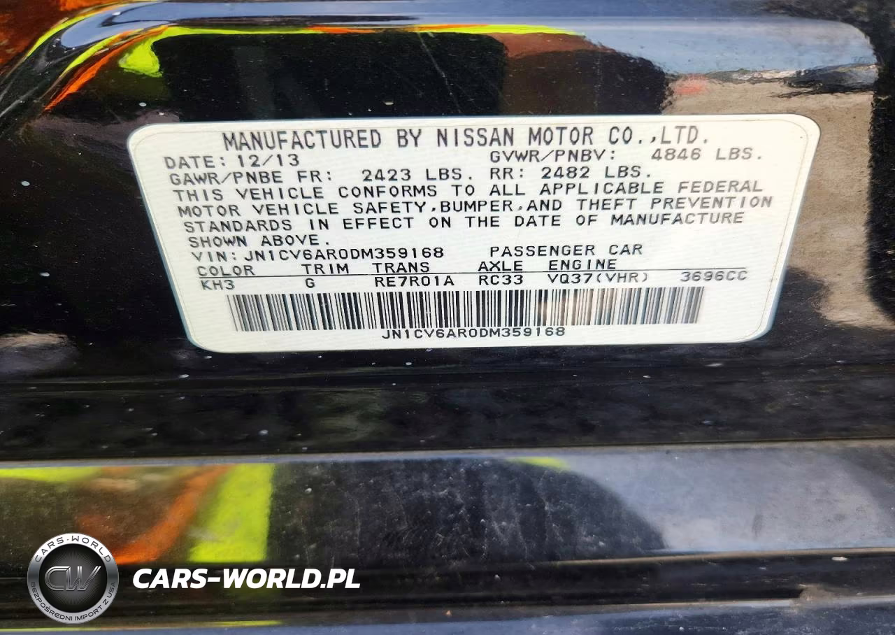 2013 Infiniti G37 Sedan X VIN:JN1CV6AR0DM359168 - 12
