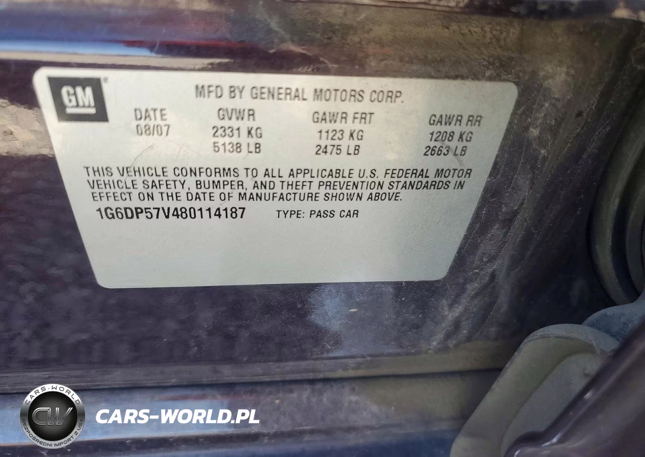 2008 Cadillac Cts Hi Feature V6 VIN:1G6DP57V480114187 - 12