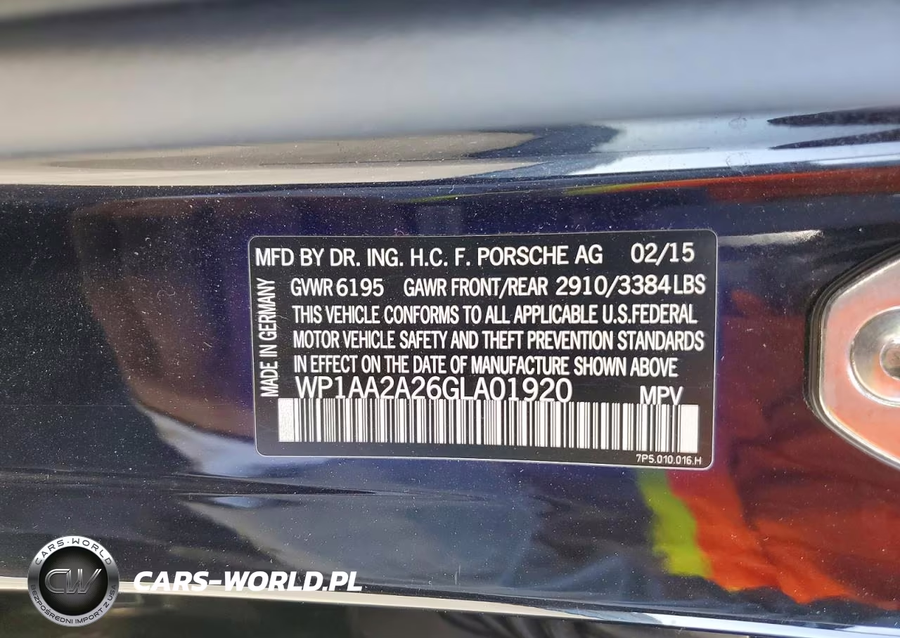 2016 Porsche Cayenne VIN:WP1AA2A26GLA01920 - 14