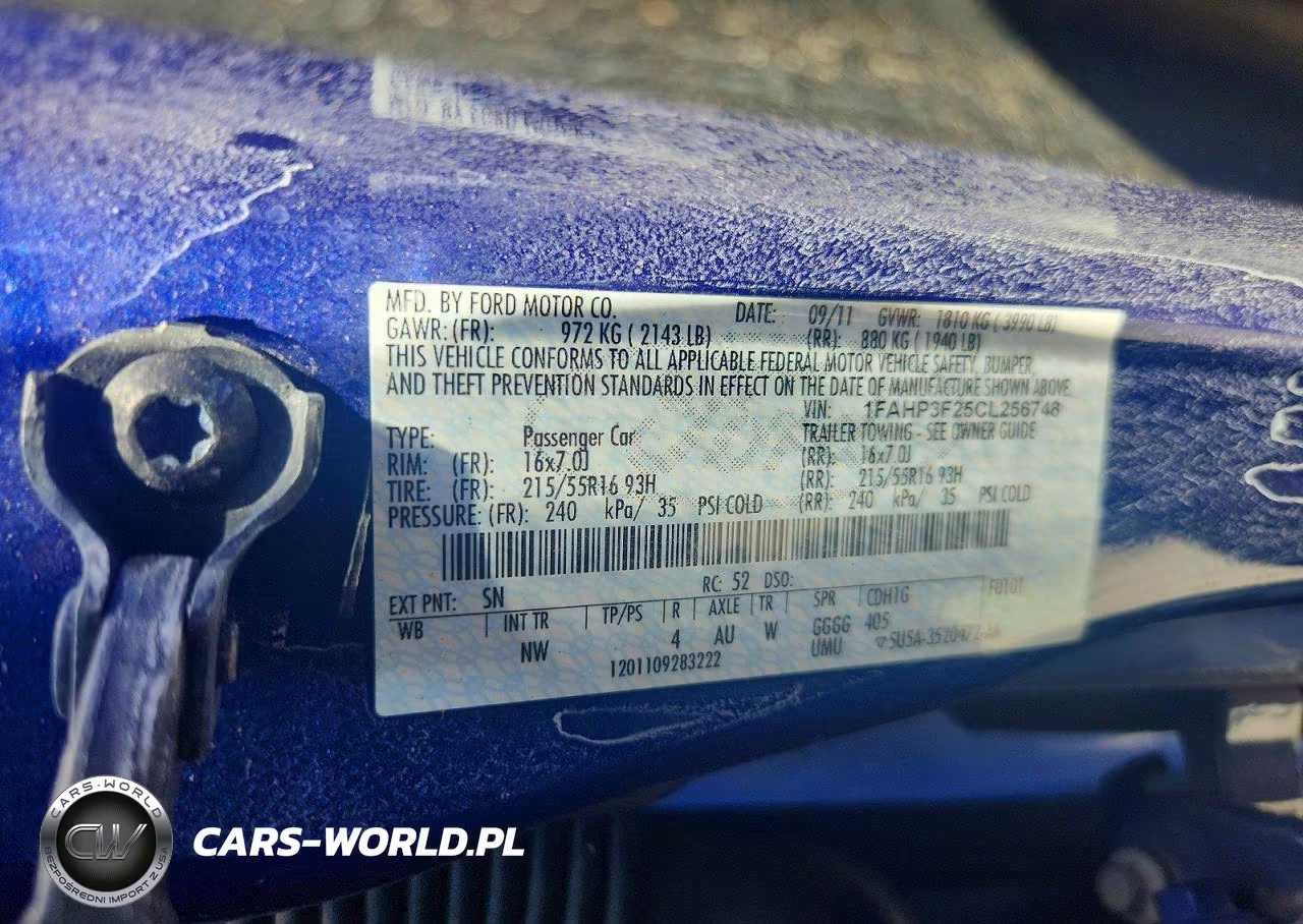 2012 Ford Focus Se VIN:1FAHP3F25CL256748 - 12