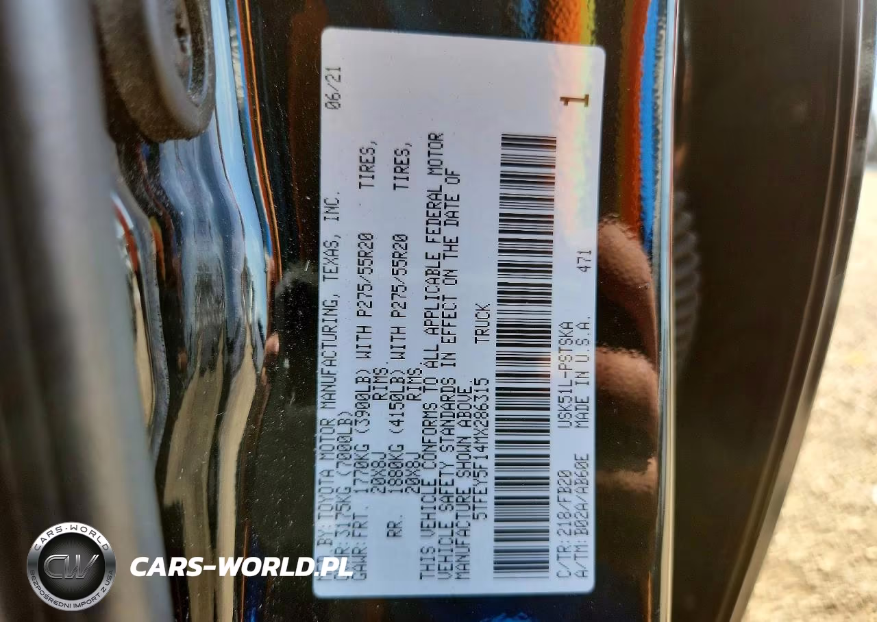 2021 Toyota Tundra Crewmax Sr5 VIN:5TFEY5F14MX286315 - 12