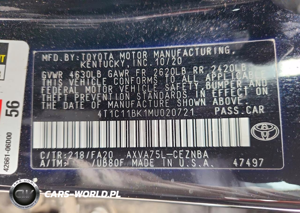 2021 Toyota Camry Le VIN:4T1C11BK1MU020721 - 13