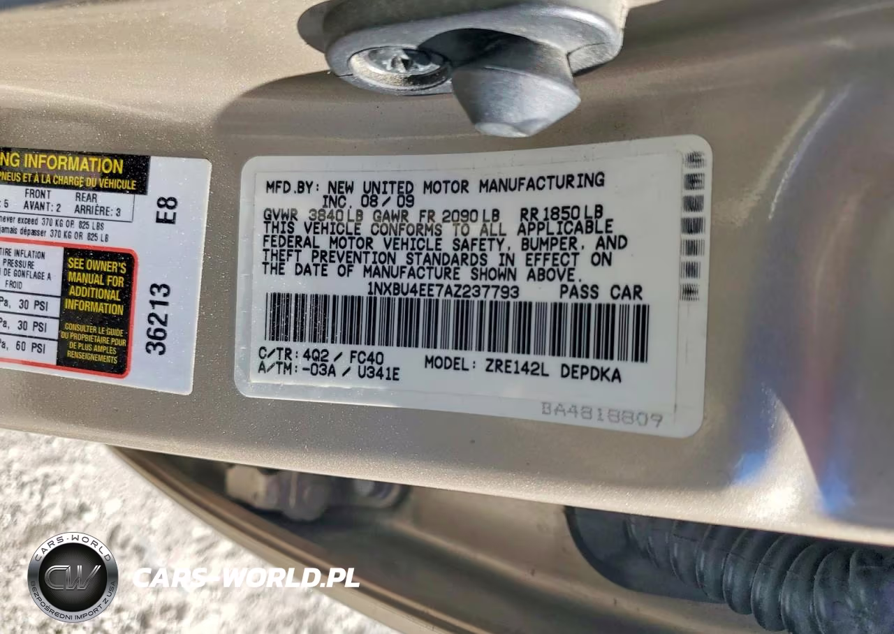 2010 Toyota Corolla Le VIN:1NXBU4EE7AZ237793 - 12
