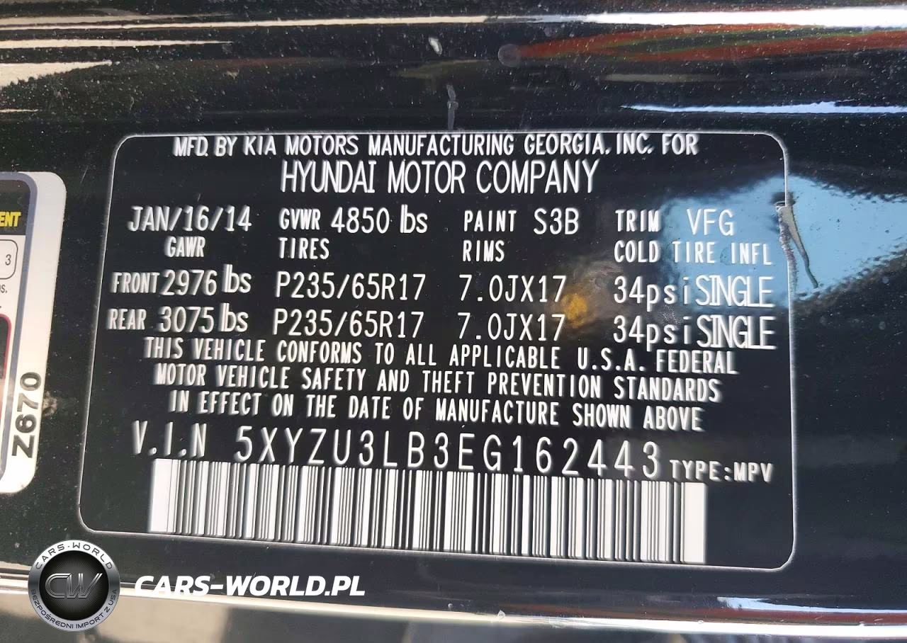 2014 Hyundai Santa Fe Sport 2.4L VIN:5XYZU3LB3EG162443 - 13