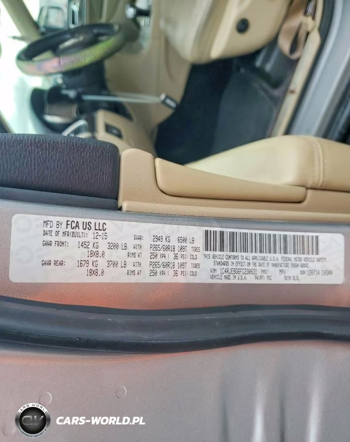 2015 Jeep Grand Cherokee Limited VIN:1C4RJEBG6FC230631 - 13